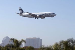 An Alaska Airlines Boeing 737-400 plane is shown on final approach to land in San Diego, California April 4, 2016. 