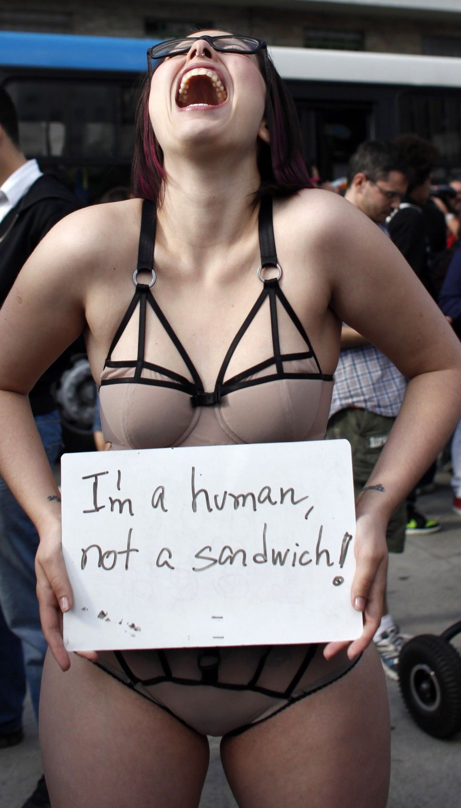 Woman takes part in the quotMarcha das Vagabundasquot Slutwalk protest in Sao Paulo