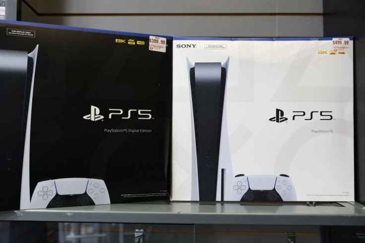 PS5 by PlayStation is displayed in a GameStop in Manhattan, New York, U.S., December 7, 2021. 