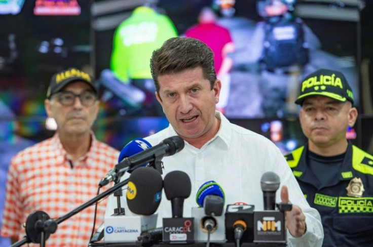 Colombia's Defense Minister Diego Molano announces the "presumed death" of dissident guerilla leader Miguel Botache Santillana