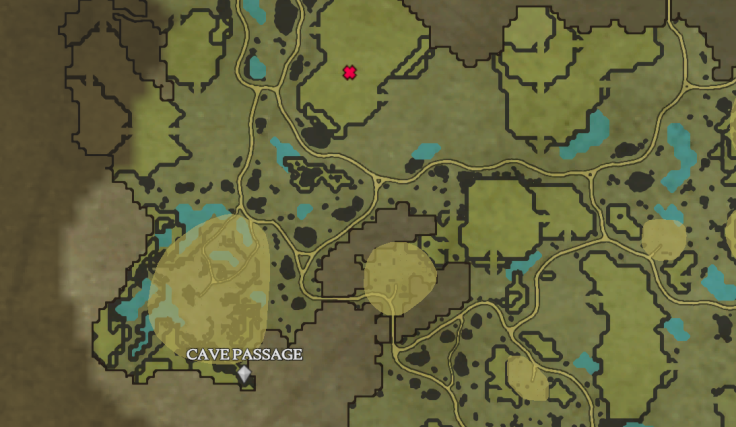 The Bandit Sulphur Quarry has a cave exit that's connected to the Cursed Forest