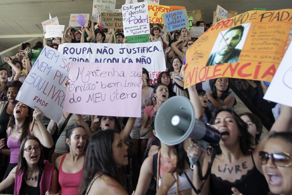 Women take part in the quotMarcha das Vagabundasquot Slutwalk protest in Brasilia