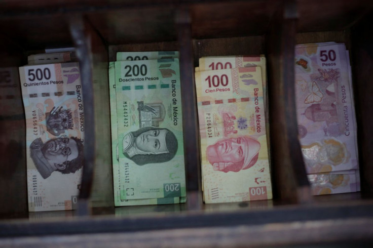 Mexican peso banknotes are pictured at a currency exchange shop in Ciudad Juarez, Mexico November 10, 2017. Picture taken November 10, 2017.