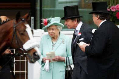 Horse Racing - Royal Ascot - Ascot Racecourse, Ascot, Britain - June 19, 2021 Britain's Queen Elizabeth before the fifth race Action Images via Reuters/Andrew Boyers/File Photo