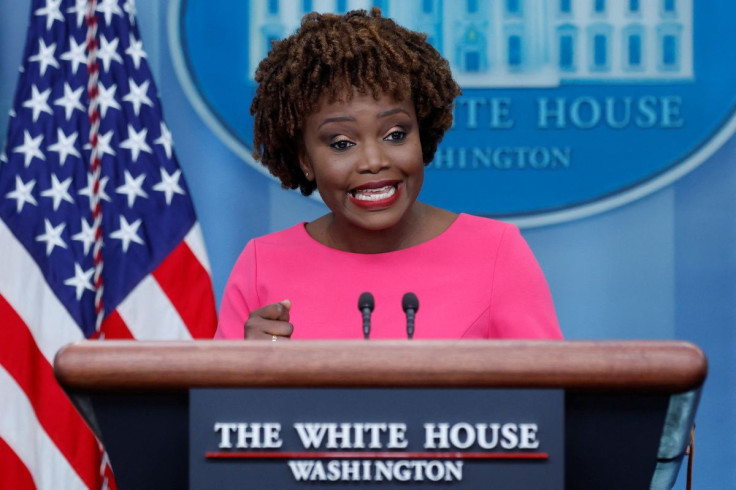 White House Press Secretary Karine Jean-Pierre holds the daily press briefing at the White House in Washington, U.S. May 26, 2022. 