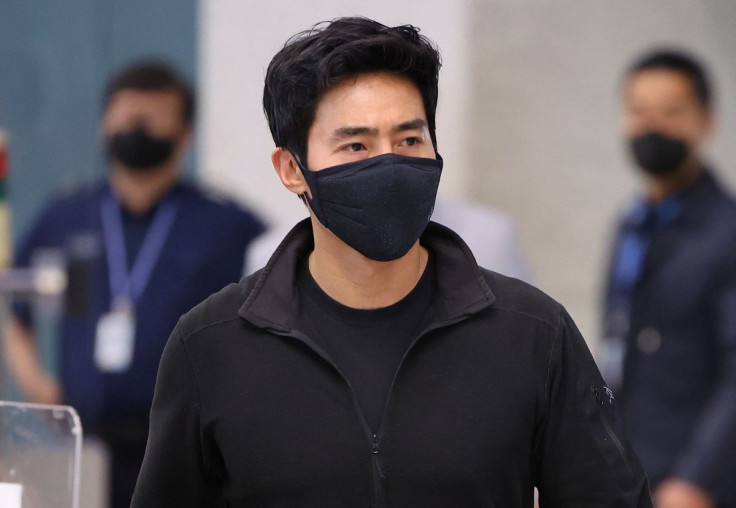 Rhee Keun, a former member of South Korean naval special forces who is also known as Ken Rhee, arrives at Incheon international airport, after returning from Ukraine where he served as a volunteer fighter, in Incheon, South Korea, May 27, 2022. Yonhap v