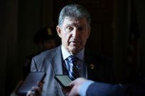 Senator Joe Manchin (D-WV) speaks to journalists in the United States Capitol building in Washington, U.S., May 26, 2022. 