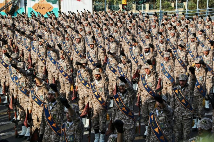 Iran's Islamic Revolutionary Guard Corps (IRGC), like these members shown in a handout picture provided by the Iranian presidency on September 22, 2019, seized two Greek oil tankers in the Gulf