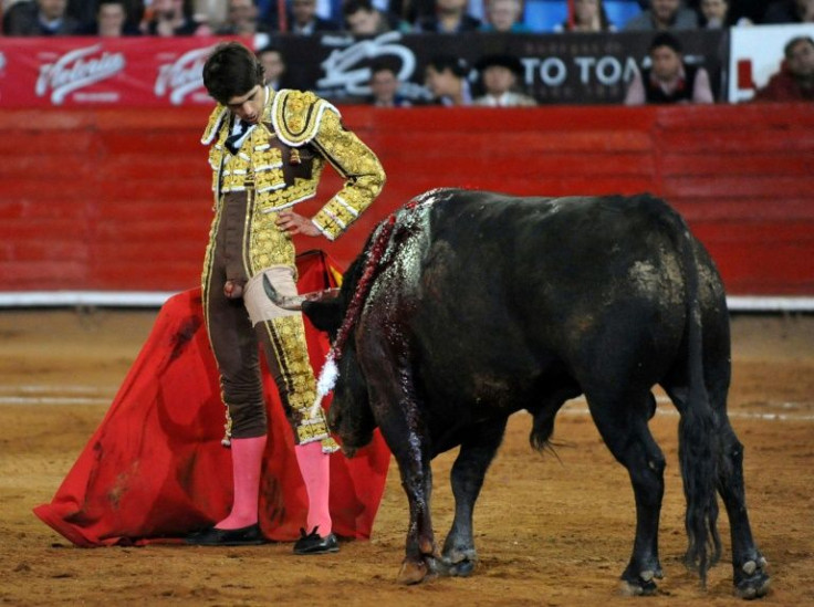 French bullfighter Sebastian Castella is seen here in 2016 at the Plaza de Toros -- a Mexican judge has ordered a suspension of bullfighting in the arena, the world's largest bullring