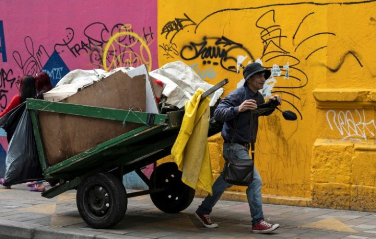 Jesus Maria Perez survives from his daily collection of rich man's trash to sell to recyclers