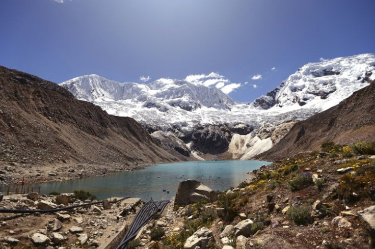 The Palcacocha lake at 4,650 metres above sea level is at risk of flooding the Huaraz town below if melting glacier water overflows