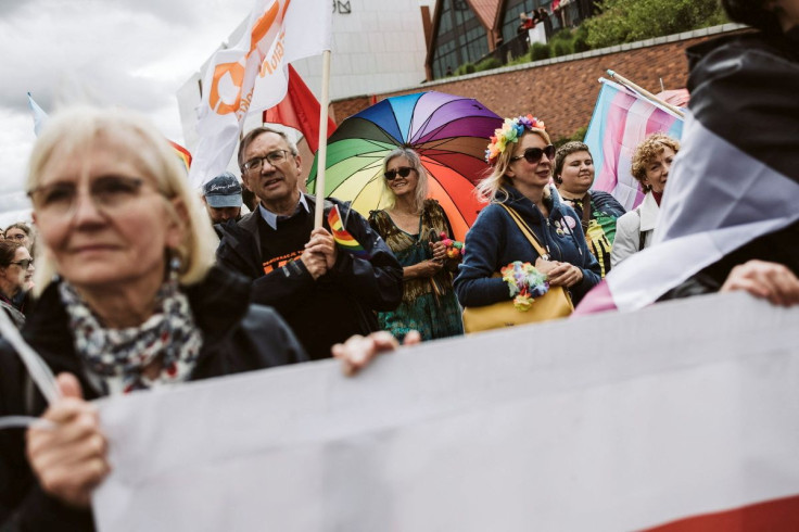 Members and supporters of the LGBTQ community take part in Tri-City Equality March in Gdansk, Poland, May 28, 2022. Martyna Niecko/Agencja Wyborcza.pl via REUTERS