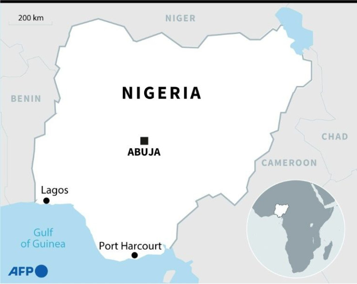 Map of Nigeria locating Port Harcourt