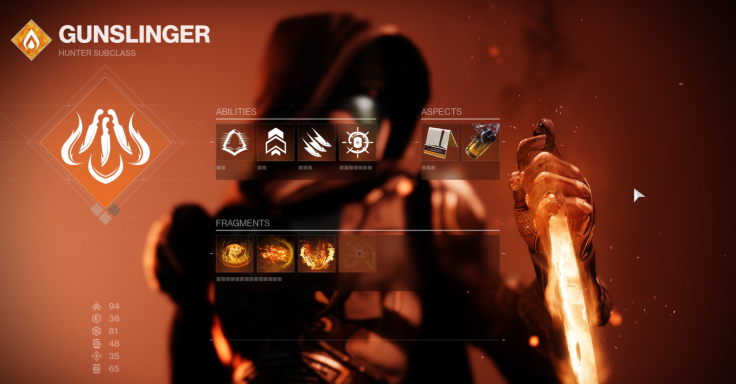Gunslinger 3.0 subclass screen in Destiny 2