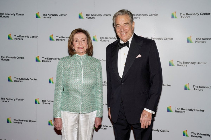 Speaker of the House Nancy Pelosi, D-CA and her husband Paul Pelosi arrive for the formal Artist's Dinner honoring the recipients of the 44th Annual Kennedy Center Honors at the Library of Congress in Washington, D.C., U.S., December 4, 2021. 