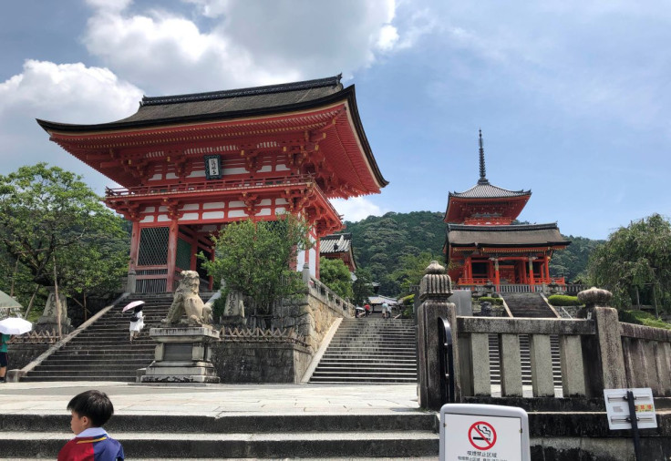 The entrance gate to the normally crowded Kiyomizu temple, a favourite location among tourists, is pictured amid the coronavirus disease (COVID-19) outbreak, in Kyoto, Japan, July 21, 2020. Picture taken on July 21, 2020. 