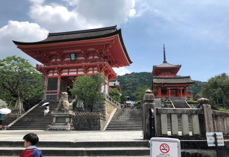 The entrance gate to the normally crowded Kiyomizu temple, a favourite location among tourists, is pictured amid the coronavirus disease (COVID-19) outbreak, in Kyoto, Japan, July 21, 2020. Picture taken on July 21, 2020.