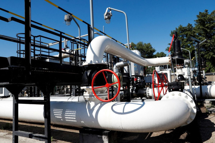 The Druzhba oil pipeline between Hungary and Russia is pictured at the Hungarian MOL Group's Danube Refinery in Szazhalombatta, Hungary, May 18, 2022.