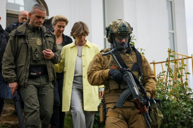 French Foreign Minister Catherine Colonna visited Bucha