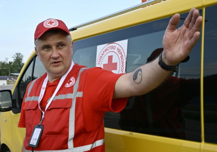 Red Cross volunteer Igor Klymenko helped in the evacuation