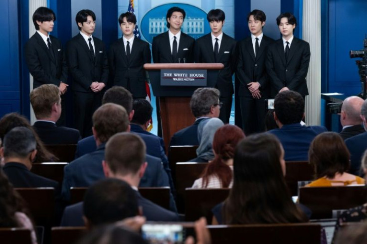 K-pop supergroup BTS says at the White House it's 'devastated' by anti-Asian hate crimes in the United States