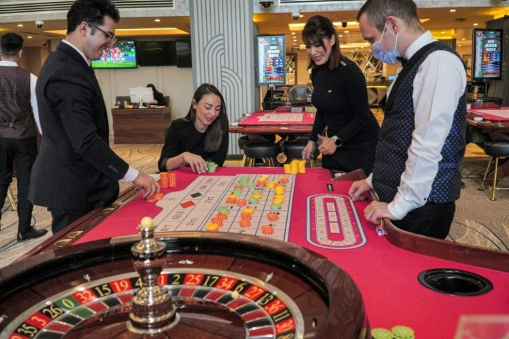 Place your bets: A roulette table at the Arkin Colony Hotel in Kyrenia (called Girne in Turkish) in breakaway northern Cyprus