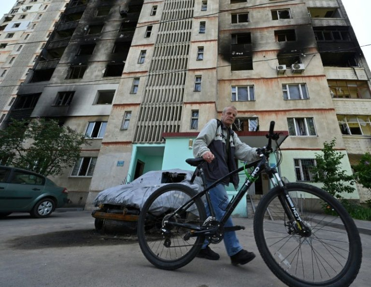 Some appartments were completely burnt out after the Russians strikes