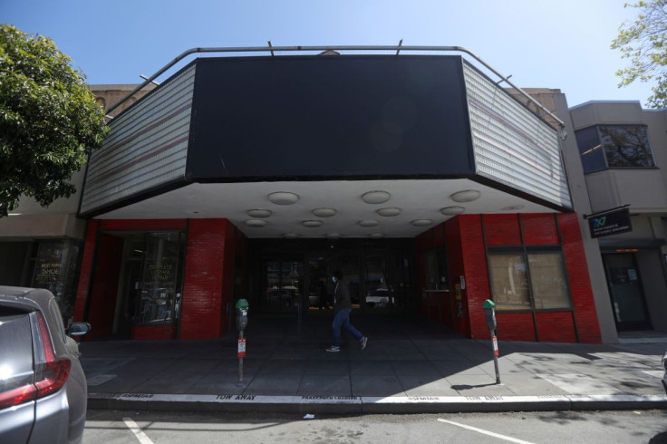 A closed CineArts Empire theater is seen in San Francisco, California, U.S. April 14, 2021.