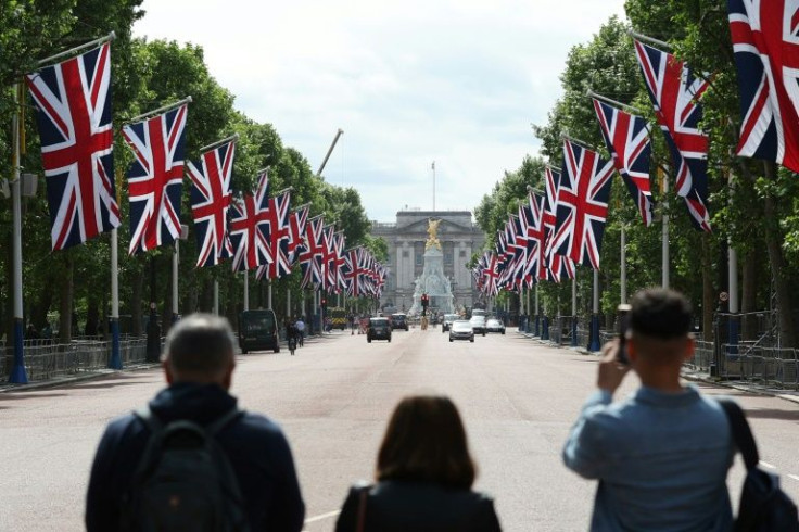 The Mall, leading to Buckingham Palace, is the focus of the four days of events