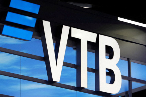 The logo of VTB bank is seen in Saint Petersburg, Russia, June 3, 2021. 