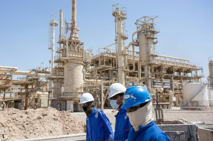 Basrah Gas company installations in the Zubair area of Iraq's southern Basra governorate, pictured on September 22, 2021