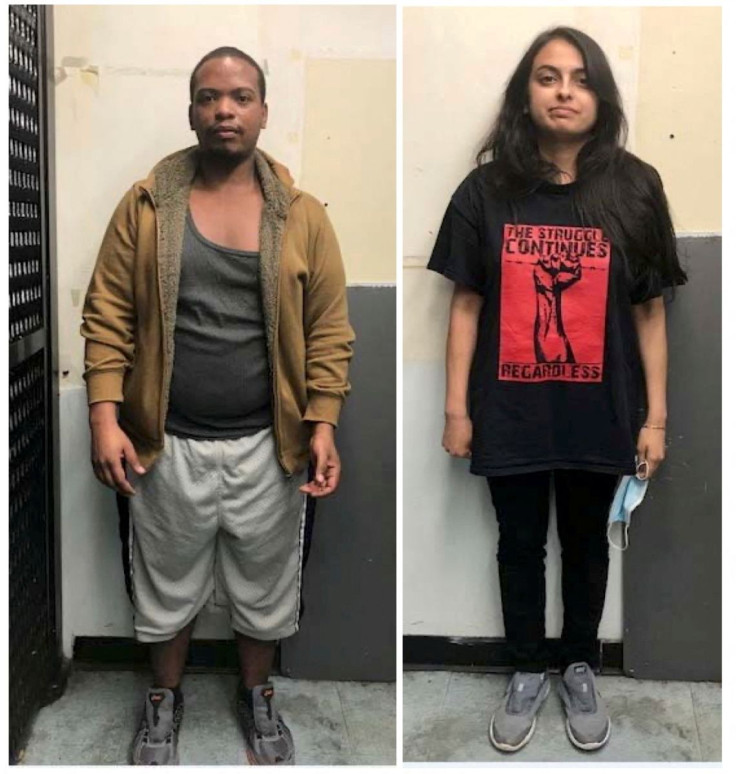 Attorneys Colinford Mattis and Urooj Rahman are pictured in photos taken by U.S. authorities following their arrests in New York on May 30, 2020. U.S. Attorney's Office for the Eastern District of New York/Handout via Reuters/File Photo