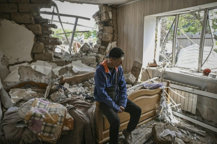 In the city of Sloviansk, AFP journalists saw buildings destroyed by a rocket attack