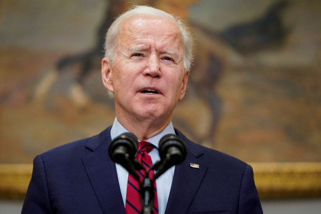 U.S. President Joe Biden speaks after the House of Representatives passed his $1.9 trillion coronavirus relief package in the Roosevelt Room of the White House in Washington, U.S., February 27, 2021.  