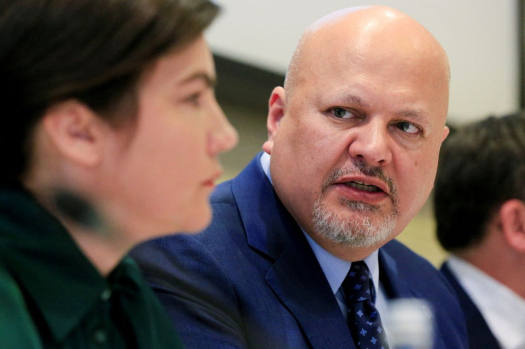 ICC Prosecutor Karim A. A. Khan QC and Ukraine's top prosecutor Iryna Venediktova hold a news conference after a meeting at the International Criminal Court to discuss investigations into alleged war crimes amid Russia's invasion of Ukraine, in The Hague,