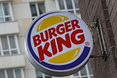 A Burger King logo is seen outside a restaurant in Moscow