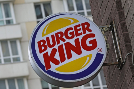 A Burger King logo is seen outside a restaurant in Moscow