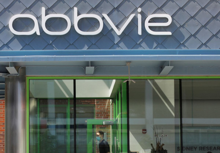 A sign stands outside a Abbvie facility in Cambridge, Massachusetts, U.S., May 20, 2021. 