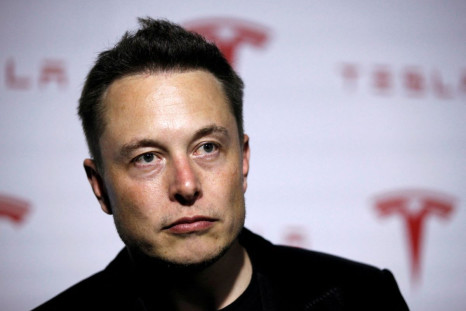 Tesla Motors Inc CEO Musk talks about Tesla's new battery swapping program in Hawthorne