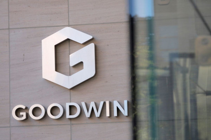 Signage is seen outside of the legal offices of the Goodwin Procter law firm in Washington, D.C., U.S., May 10, 2021. 