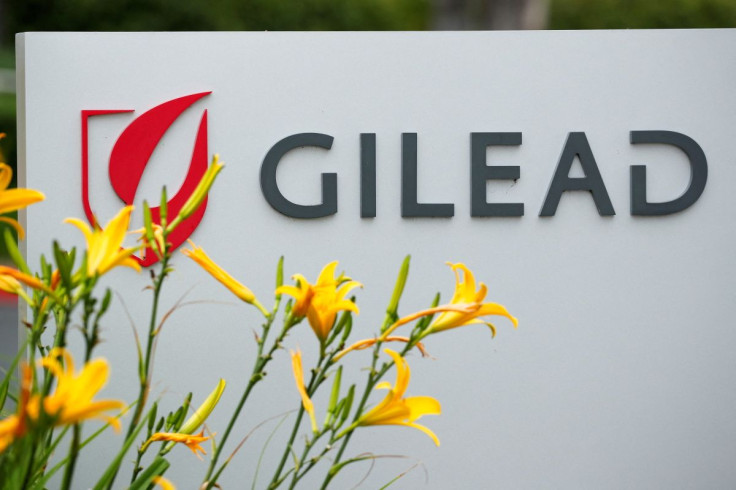 The logo of Gilead Sciences Inc pharmaceutical company is seen in Oceanside, California, U.S., April 29, 2020.