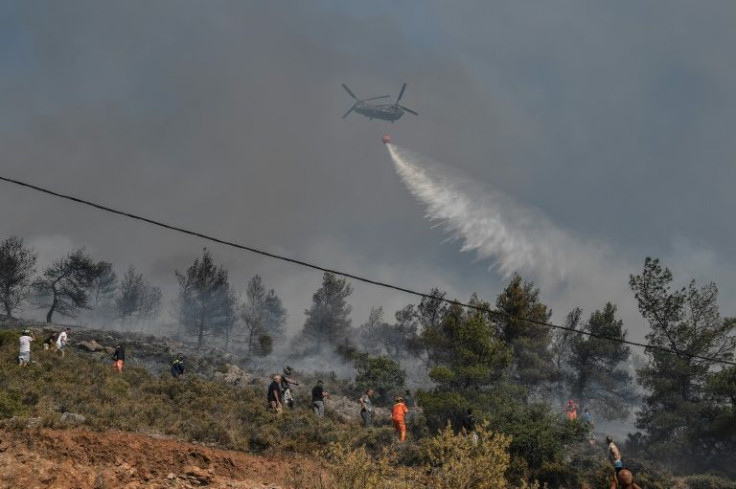 Water-bombing aircraft and helicopters were called in to help control the fires