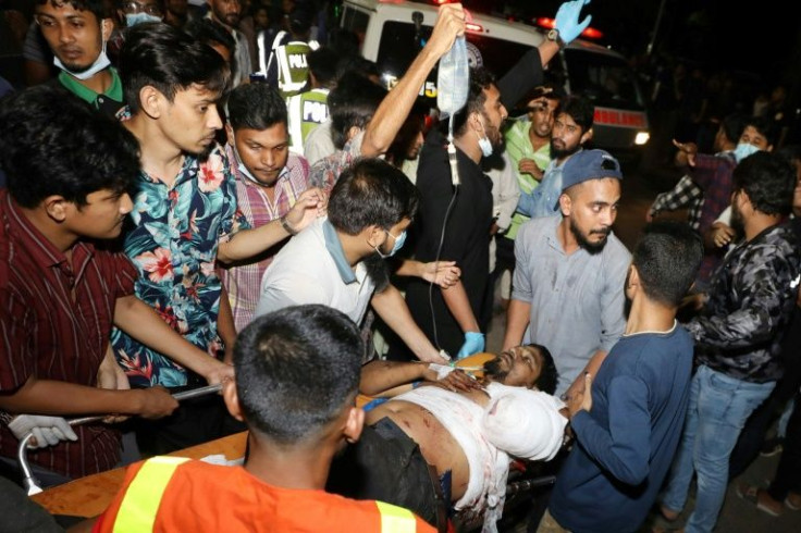 Firefighters, rescue workers and journalists were among those injured by the explosion, officials say