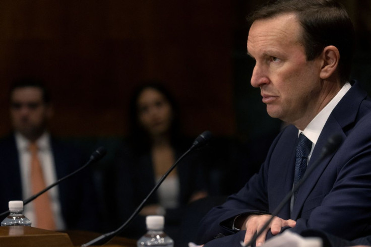 U.S. Sen. Chris Murphy (D-CT) listens before a Senate Judiciary Committee hearing to consider judicial nominees and the nomination of the director of the Bureau of Alcohol, Tobacco, Firearms and Explosives (ATF) on Capitol Hill in Washington, U.S., May 25