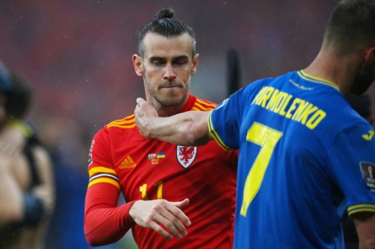 Wales captain Gareth Bale consoled Ukrainian players after the match