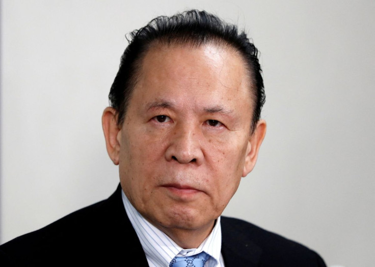 Universal Entertainment Corp's founder Kazuo Okada attends a news conference at the Tokyo District Court in Tokyo, Japan September 14, 2017.