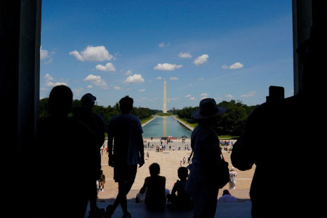 People visit the Lincoln Memorial on the 100th anniversary of its dedication on Memorial Day in Washington, U.S., May 30, 2022. 