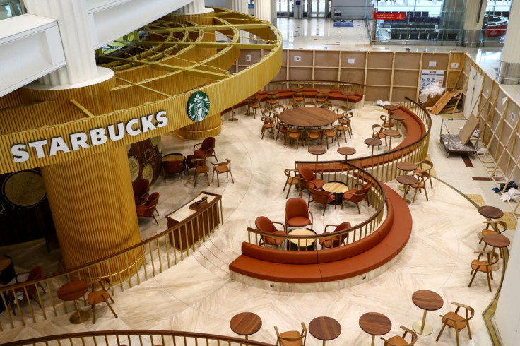 A closed Starbucks cafe is seen at Dubai International Airport amid the outbreak of the coronavirus disease (COVID-19) in Dubai, UAE April 27, 2020.