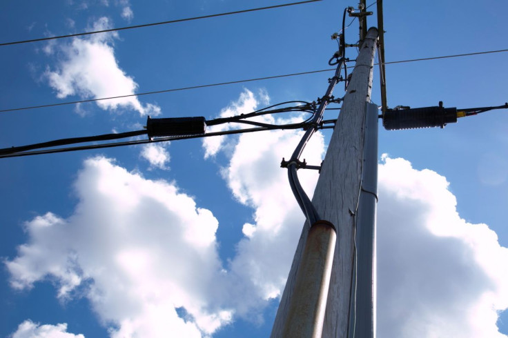 A splice can that contains 432 fiber cables is pictured in Oldham County, Louisville, Kentucky, U.S., April 19, 2021.
