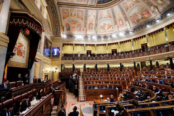 A general view of the chamber during the first session of the Parliament following a general election in Madrid, Spain December 3, 2019.